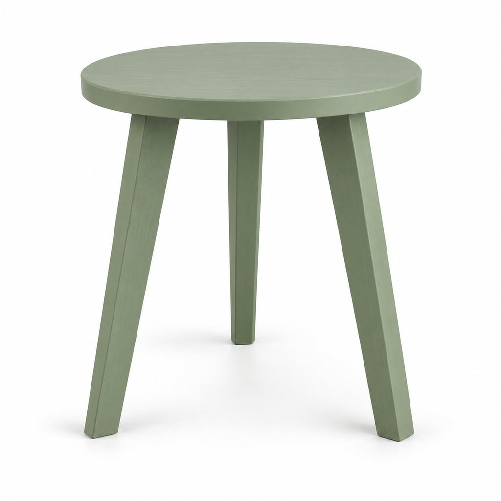 Sage Round Side Table with Three Angled Legs