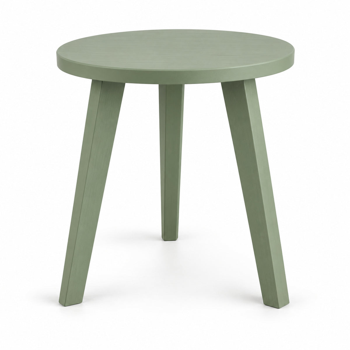 Sage Round Side Table with Three Angled Legs