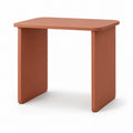 Clay Rounded-Rectangle Side Table with End Panels