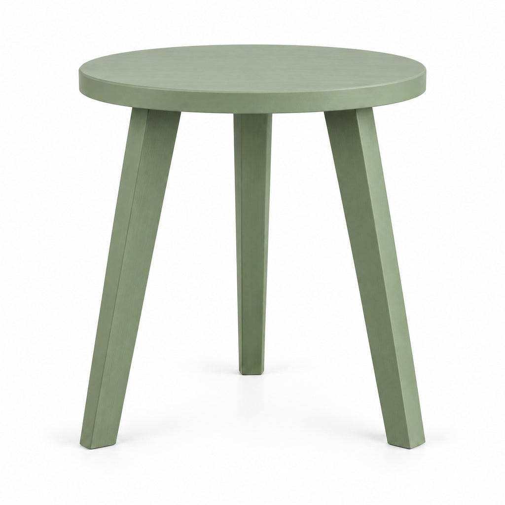 Sage Round Side Table with Three Angled Legs