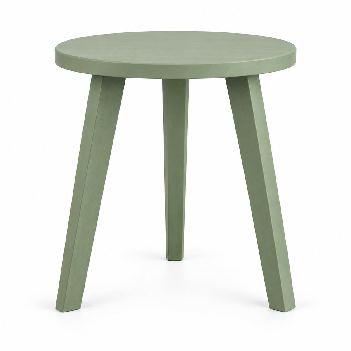 Sage Round Side Table with Three Angled Legs