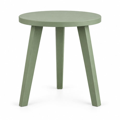Sage Round Side Table with Three Angled Legs