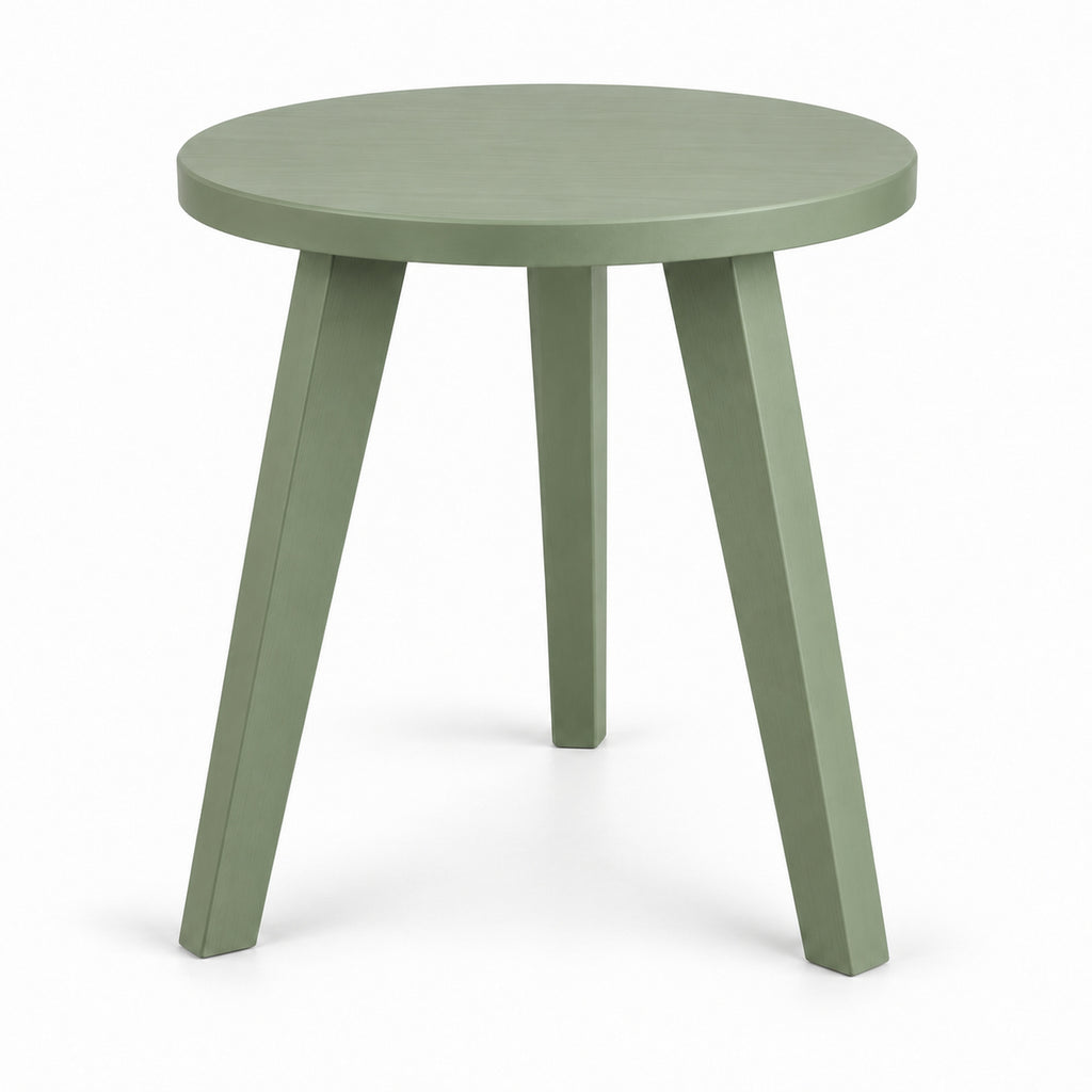 Sage Round Side Table with Three Angled Legs