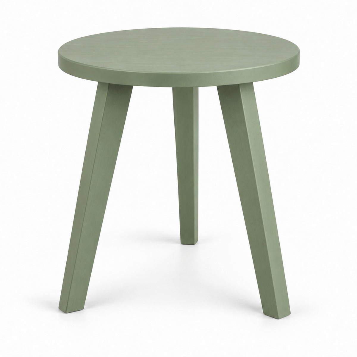 Sage Round Side Table with Three Angled Legs