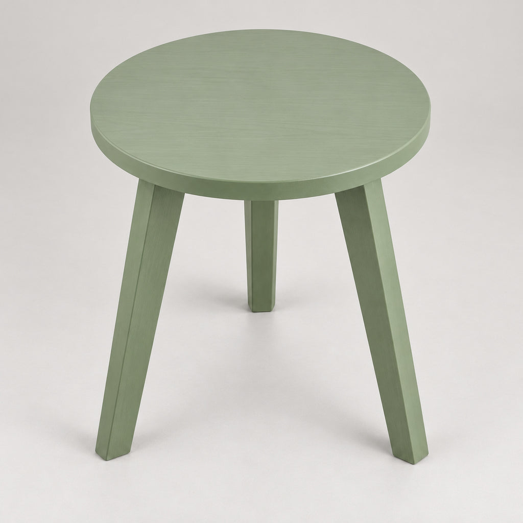 Sage Round Side Table with Three Angled Legs