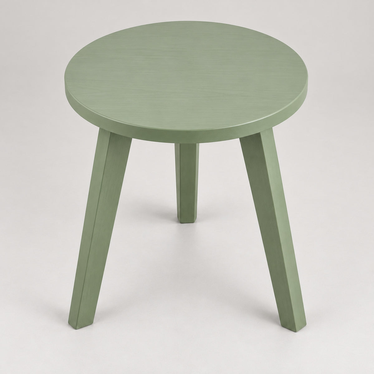 Sage Round Side Table with Three Angled Legs